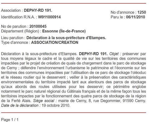 Déclaration DEPHY-RD191